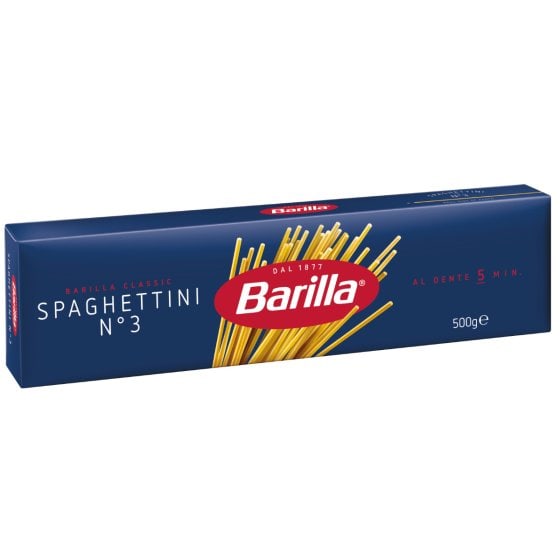 Barilla Spaghettini Nummer 3 Hartweizennudeln Pasta 500g 5er Pack 