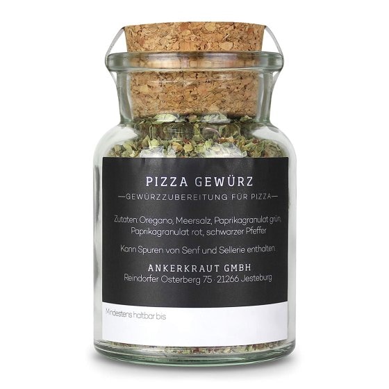 Ankerkraut Pizza Gewürz Essen wie in Italien im Korkenglas 45g 