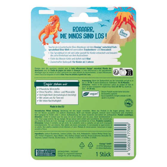 Kneipp Naturkind Farbsprudelbad Dino Welt 3 farbig 1 Stück 