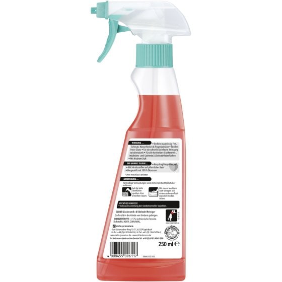 Dr. Beckmann Glanz Glaskeramik und Edelstahl Fett Reiniger 250ml 