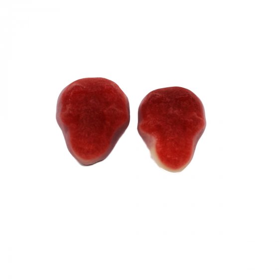 Fruchtgummi Himbeer Totenköpfe mit Schaumzuckerboden Halal 175g