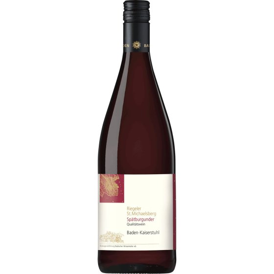Riegeler St Michaelsberg Spätburgunder Rotwein mit feiner Süße 1000ml 
