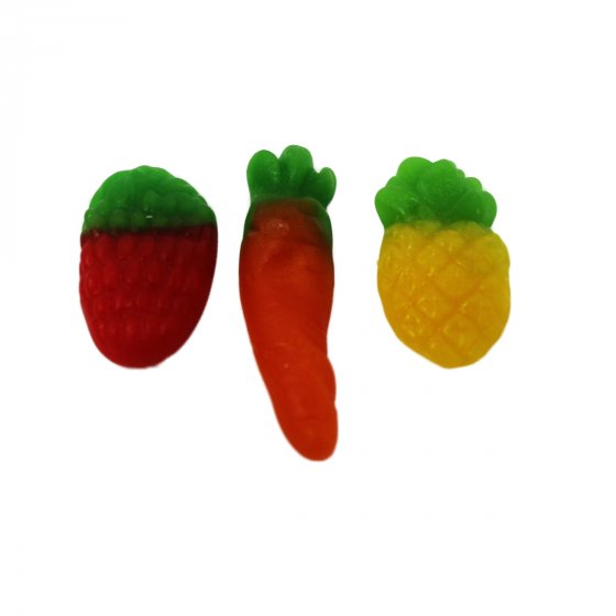 Fruchtgummi Jelly Mischung aus Ananas Erdbeeren Karotten 300g