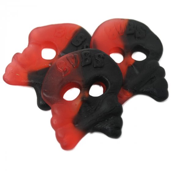 Totenkopf Fruchtgummi Lakritz mit Himbeergeschmack würzig süß 175g