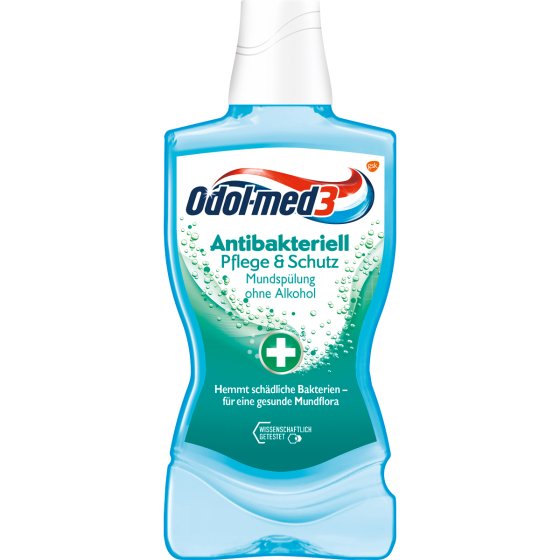 Odol med 3 Antibakteriell Pflege und Schutz Mundspülung 500ml 