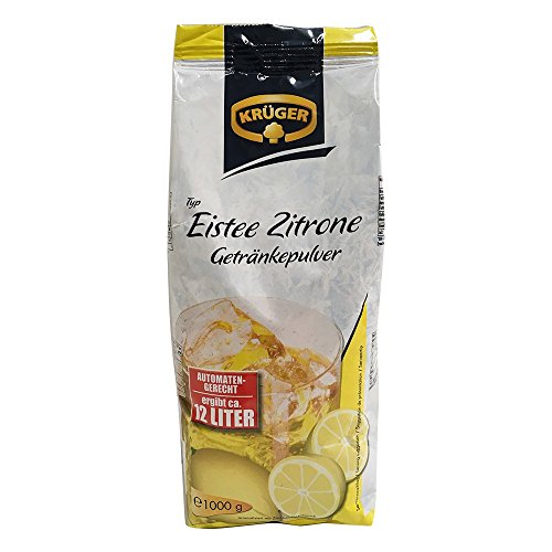 Krüger Eistee Zitrone Getränkepulver für 12 Liter Getränk 1kg 
