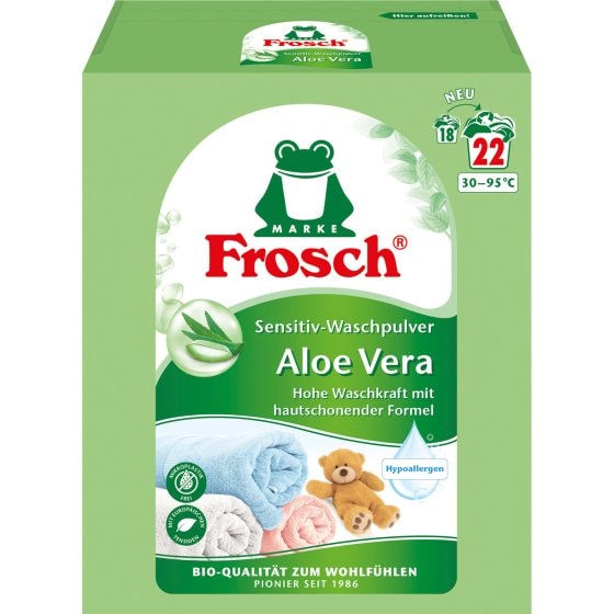 Frosch Aloe Vera Sensitiv Waschmittel 22 Waschladungen 1450g 2er Pack 