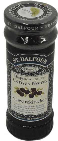 St. Dalfour Fruchtaufstrich Schwarzkirschen Aufstrich Konfitüre 280g 