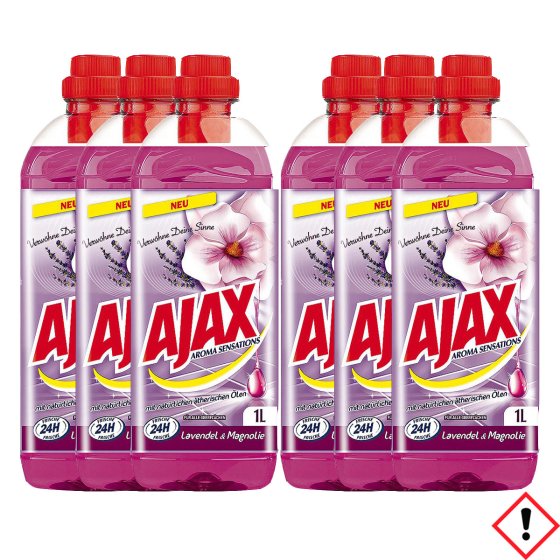 Ajax Allzweckreiniger Lavendel und Magnolie 1000 ml 6er Pack 