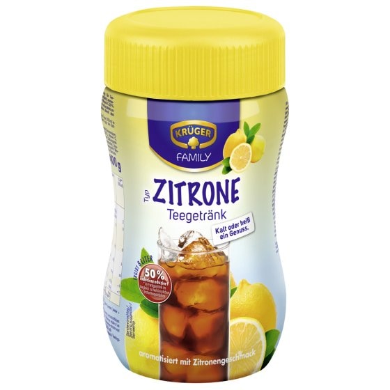 Krüger Teegetränk Zitrone 50 Prozent kalorienreduziert 6er Pack 