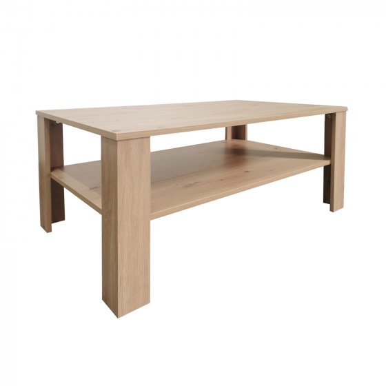 Couchtisch Nina Rechteckig Artisaneiche mit Ablage 