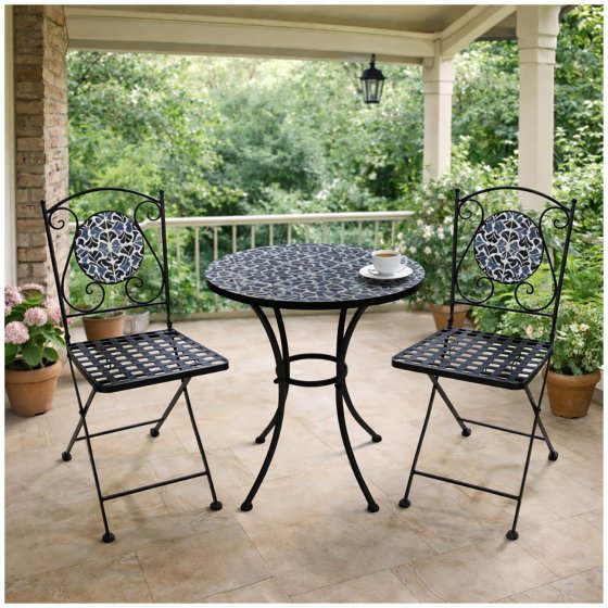 Tisch und 2 Stühle Celia Floral 