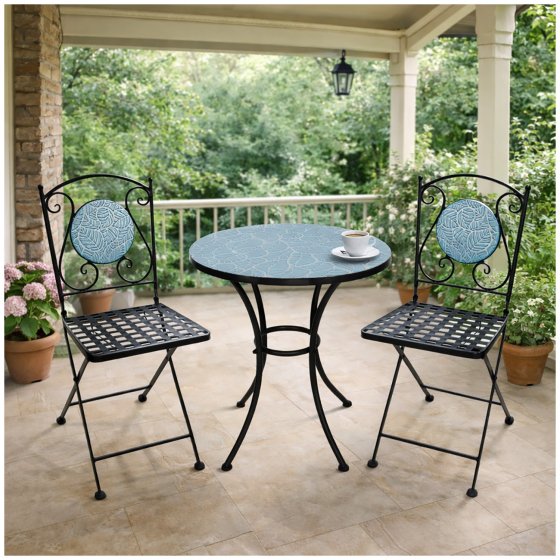 Tisch und 2 Stühle Celia Blätter 