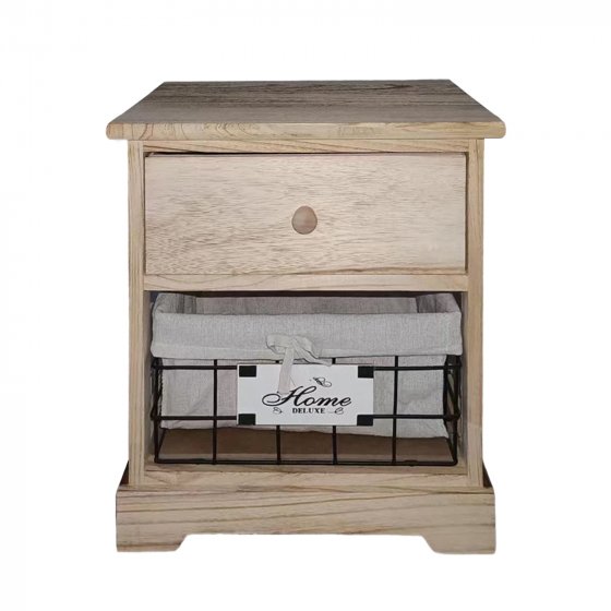 Kommode Melia mit Schublade und Korb Artisaneiche 