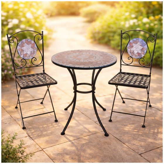 Tisch und 2 Stühle Marocco Braun 