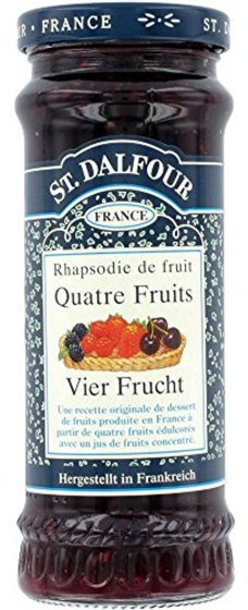 St. Dalfour Fruchtaufstrich Vier Frucht Aufstrich Konfitüre 280g 