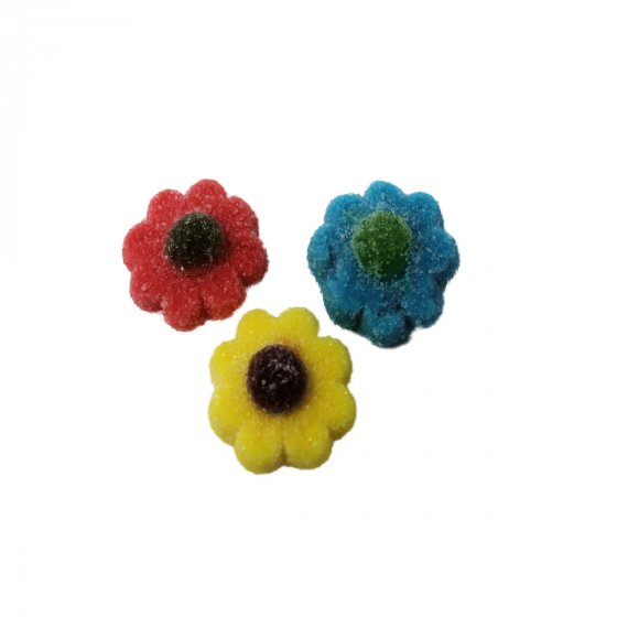 Fruchtgummi gezuckerte Blumen in verschiedenen Farben halal 175g 