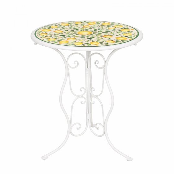 Garten Tischgruppe Menton Metall Weiß 