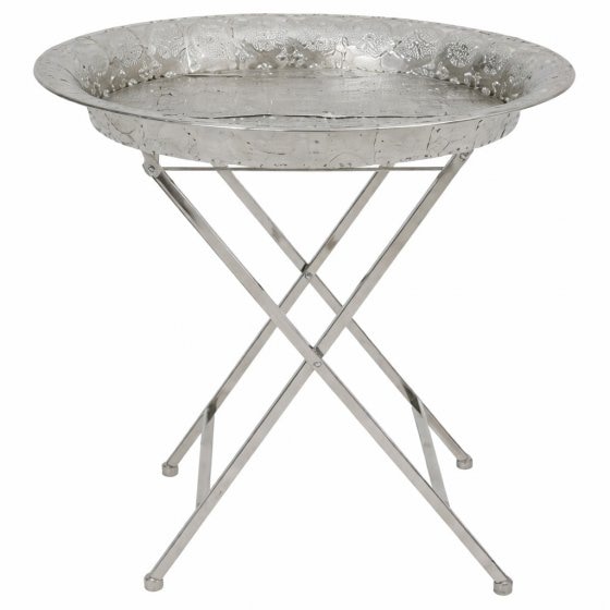 Beistelltisch rund, klappbar Metall 