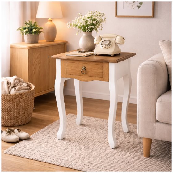 Beistelltisch mit Schublade Retro 