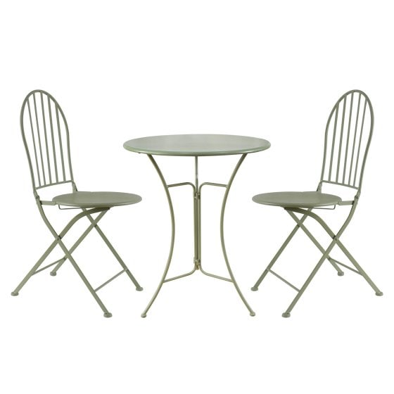 Bistro Sitzgruppe Metall Tisch mit 2 Stühlen Balkon Set Gartenmöbel 