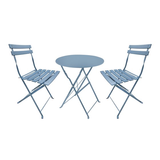 Bistro Sitzgruppe Metall Grün klappbar Tisch mit 2 Stühlen Balkon Set 