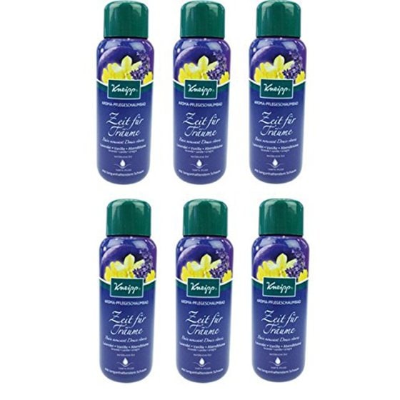 Kneipp Aroma-Pflegeschaumbad Zeit für Träume Lavendel Vanille Abendblume 6er Pack 