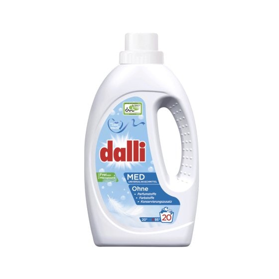 Dalli Med Flüssigwaschmittel 20 Waschladungen 1100ml 4er Pack 