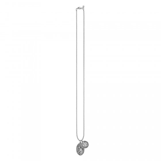 Halskette 925 Silber matt-oxidiert Münzen 