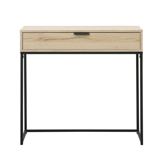 Konsolentisch Cedrik 80 cm mit Schublade Artisaneiche-Schwarz 