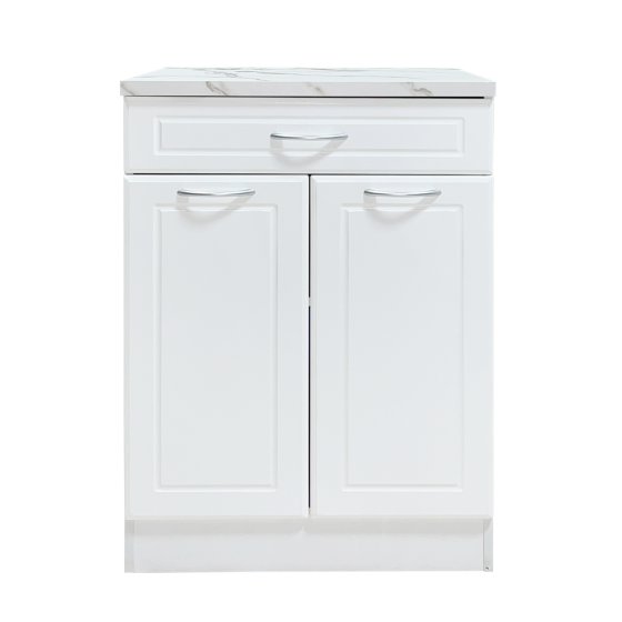 Küchenunterschrank Jenna Country Weiß 60 cm mit Schublade 