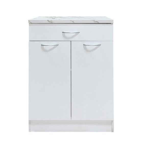 Küchenunterschrank Jenna Weiß 60 cm mit Schublade 