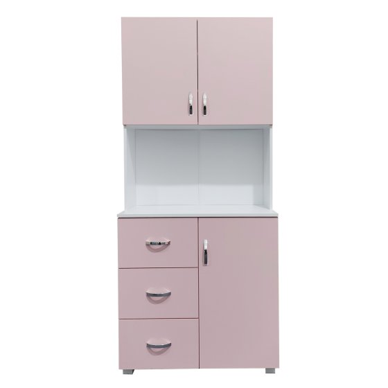 Badschrank Rosa Weiß 