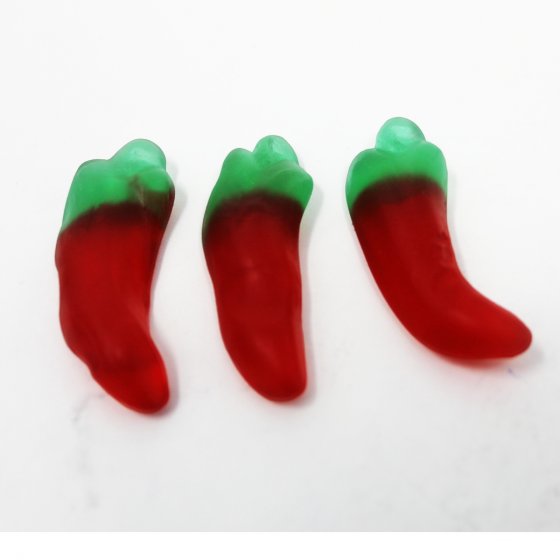 Fruchtgummi Hot Chili Peppers Schoten fruchtig süß Größe L 175g