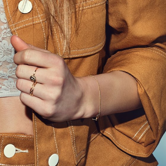 Armband 925/- Sterling Silber vergoldet Zirkonia 