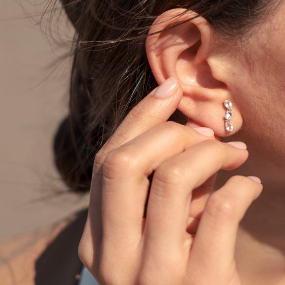 Ohrringe 925 Sterling Silber Weißtopas 