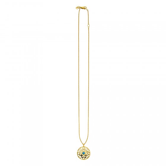 Anhänger mit Kette 925/-Sterling Silber vergoldet Topas 