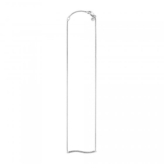 Halskette 925 Sterling Silber rhodiniert mit Weißtopas 