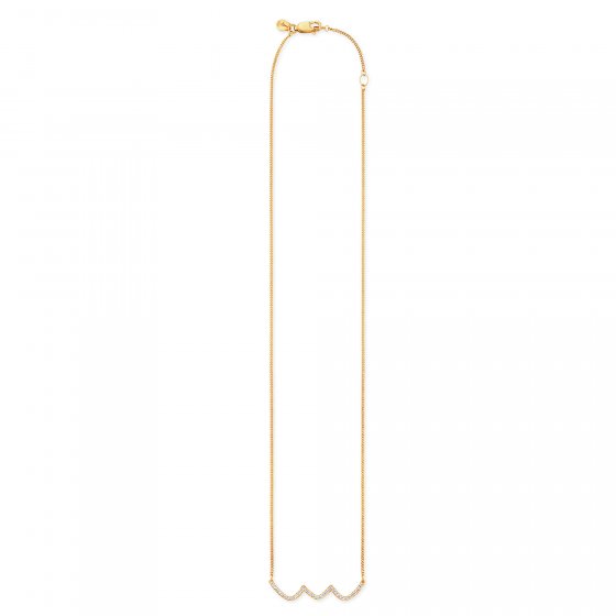 Collier 925/- Sterling Silber vergoldet Topas Wellen 