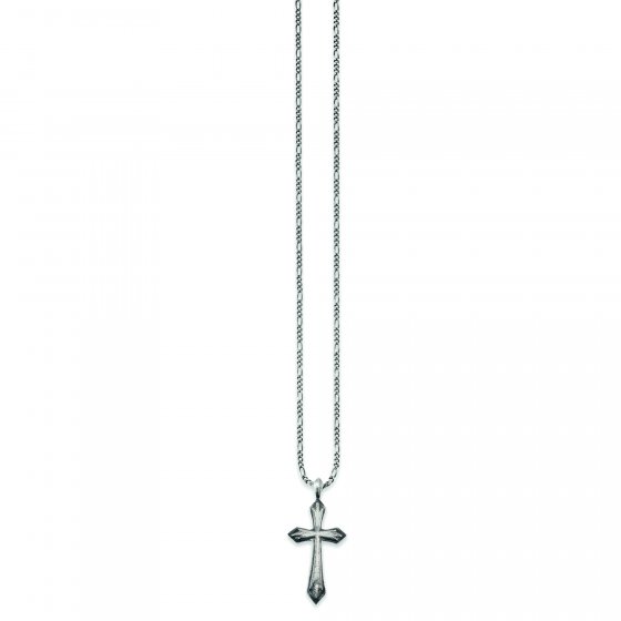 Anhänger mit Kette 925/- Sterling Silber rhodiniert Kreuz 