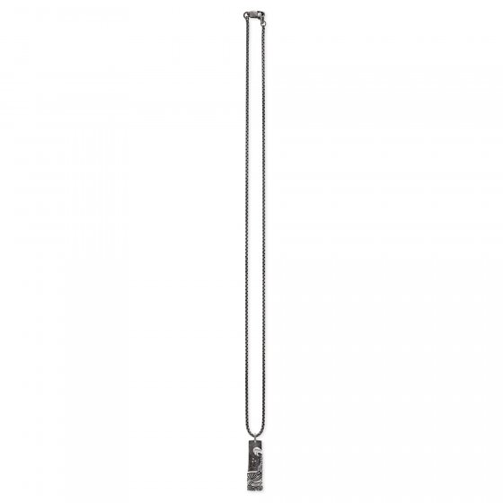 Anhänger mit Kette 925/- Sterling Silber oxidiert Wellen 