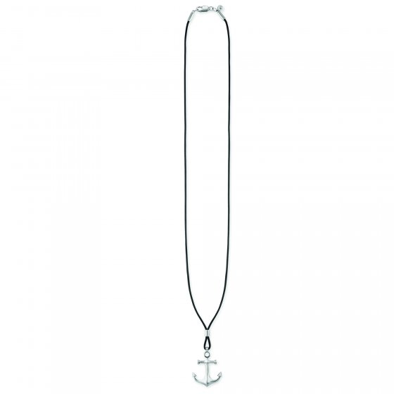 Anhänger mit Kette 925/- Sterling Silber Anker Lederkette 