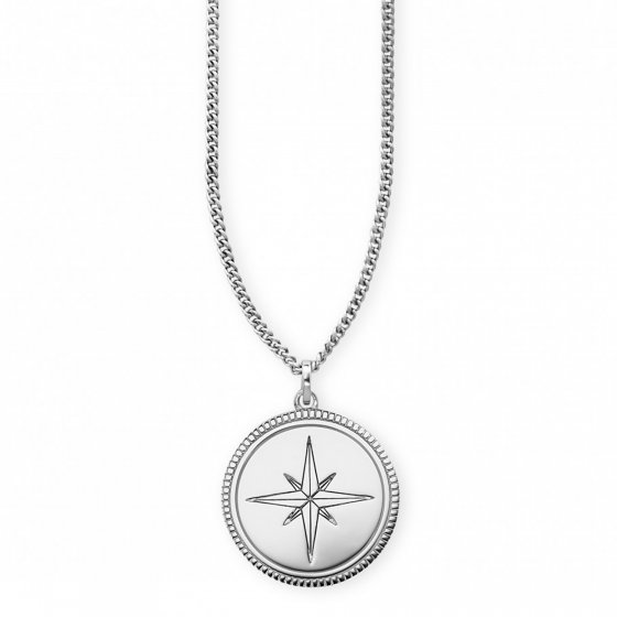 Anhänger mit Kette 925 Sterling Silber rhodiniert Onyx 