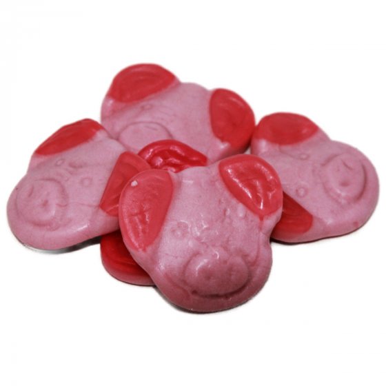 Fruchtgummi Schweineköpfe Glücksbringer Ferkel Schweinegesichter 175g