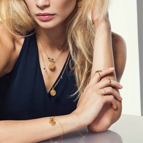 Armband 925/- Sterling Silber vergoldet Topas 