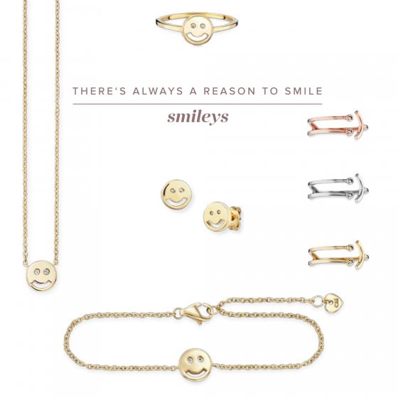 Ring 925 Sterling Silber vergoldet Smile 