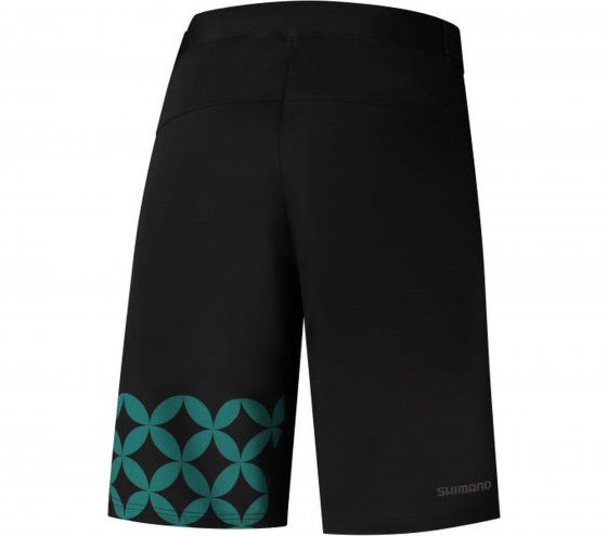W's SAYAMA PRINTED SHORTS, Black/Green 