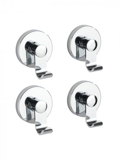 Vacuum-Loc® Haken-Set Mod. Irun, 2 x 2 Haken, Zwei 2er Sets, Befestigen ohne bohren 