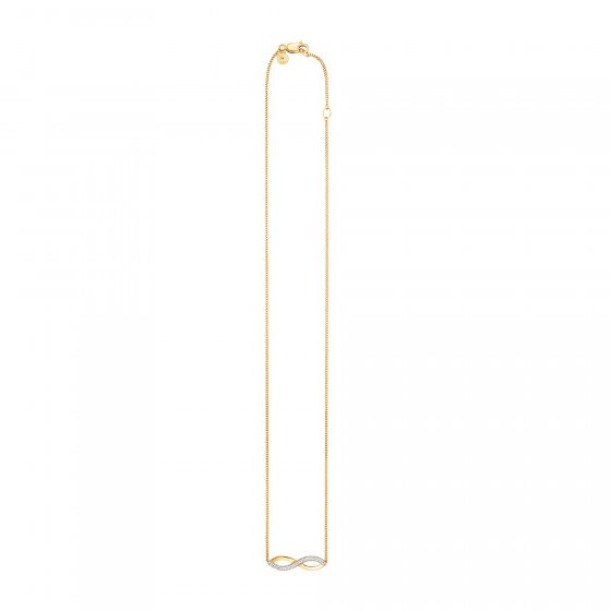 Collier 925/-Sterling Silber vergoldet Topas Infinity 