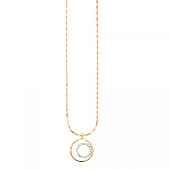 Anhänger mit Kette 925/-Sterling Silber vergoldet Topas 